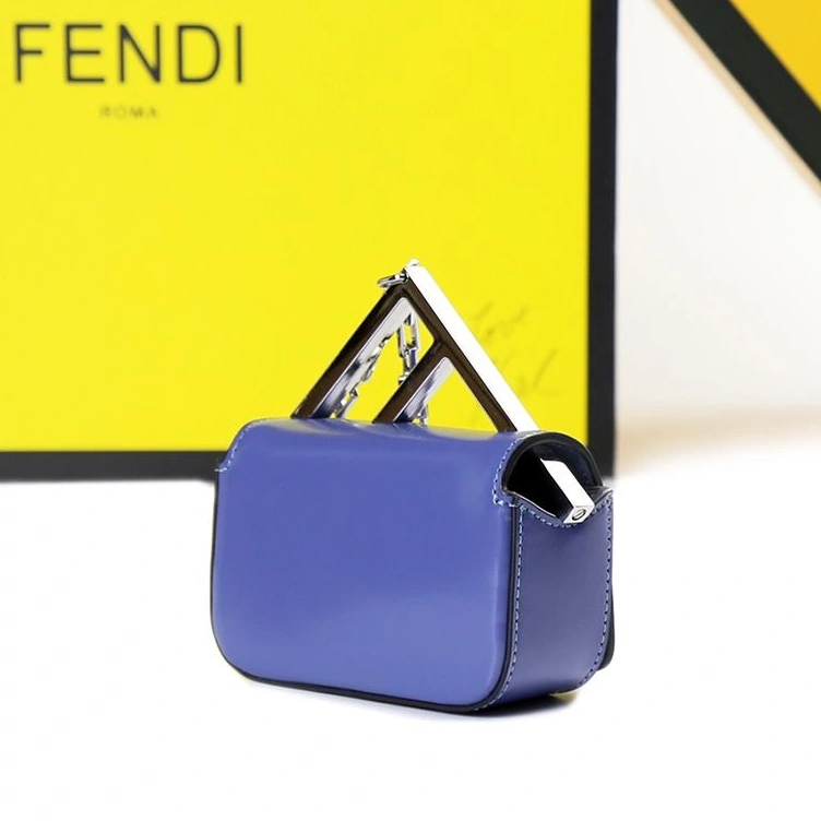 Affordable Leather Bag Blue F Fendi Nano Calf In 0723